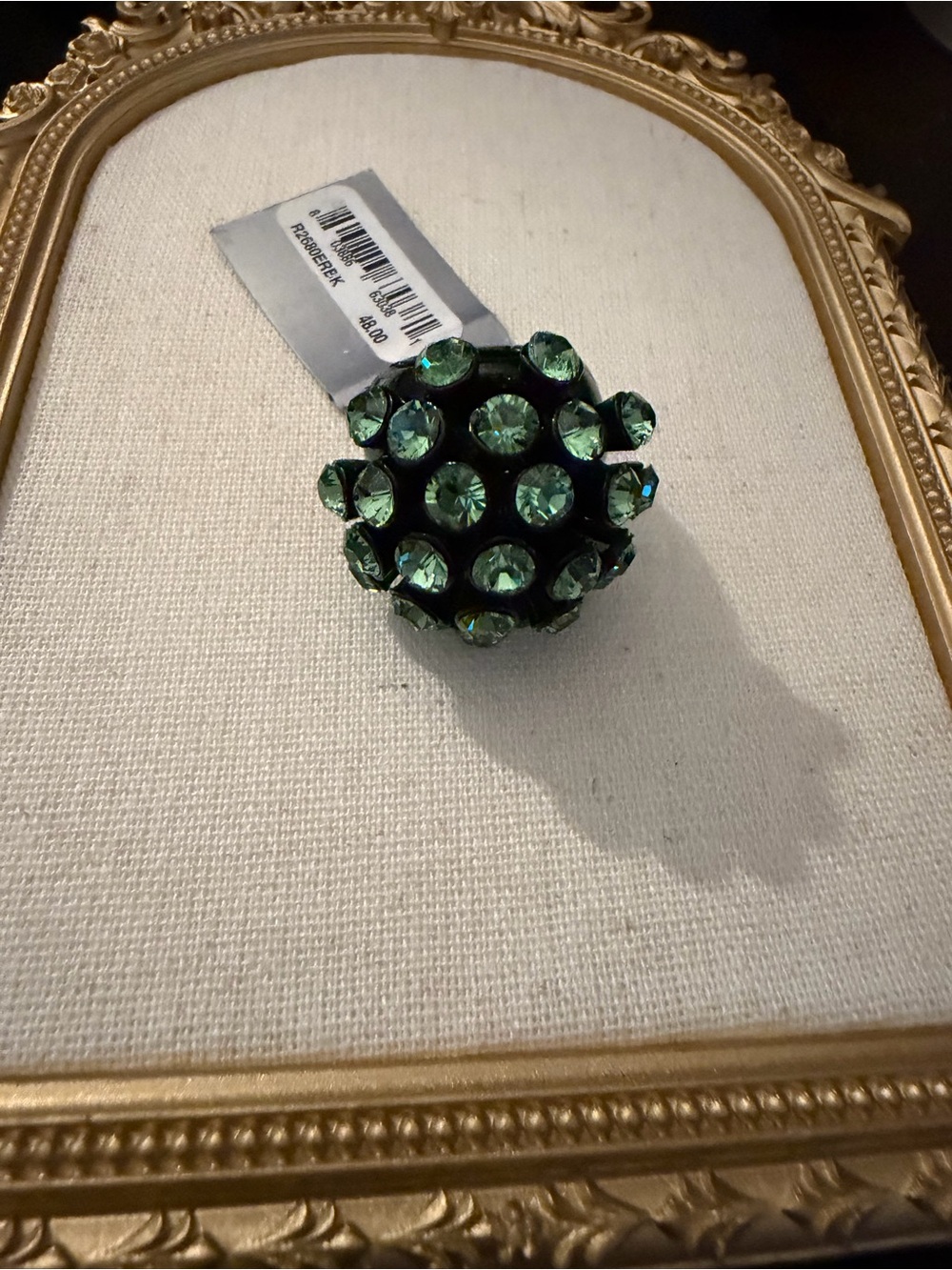 Green Crystal Cluster Statement Ring - Women Accessories stretchy band